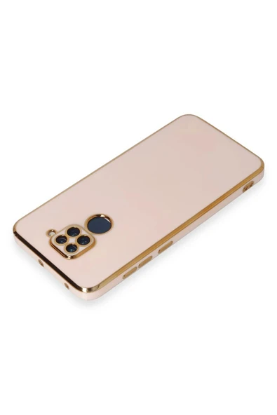 Xiaomi Redmi Note 9 Kılıf Volet Silikon - Pembe - Resim 3
