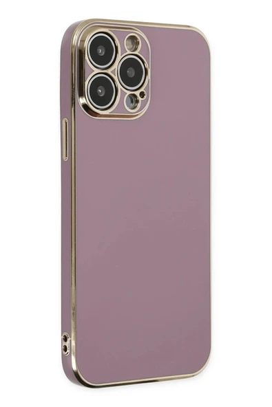 iPhone 15 Pro Max Kılıf Volet Silikon - Mor - Resim 3