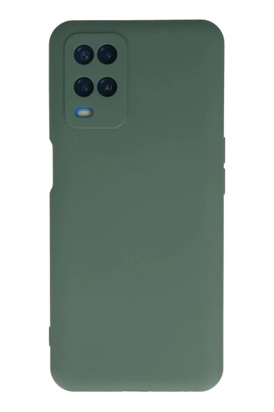 Oppo A54 4G Kılıf Nano içi Kadife Silikon - Koyu Yeşil ürün görseli