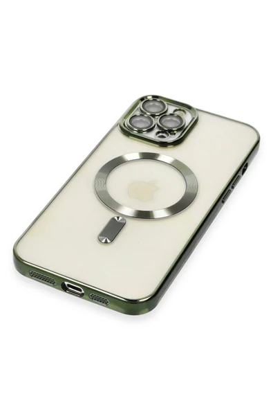 iPhone 12 Pro Max Kılıf Kross Magneticsafe Kapak - Koyu Yeşil - Resim 5