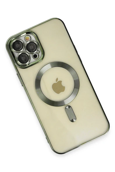 iPhone 12 Pro Max Kılıf Kross Magneticsafe Kapak - Koyu Yeşil - Resim 3