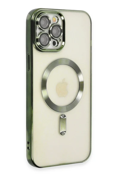 iPhone 12 Pro Max Kılıf Kross Magneticsafe Kapak - Koyu Yeşil - Resim 2