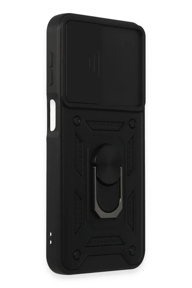 Samsung Galaxy M34 5G Kılıf Pars Lens Yüzüklü Silikon - Siyah - Resim 3