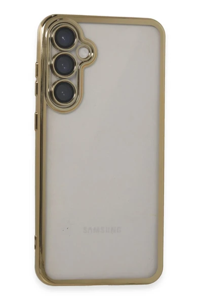 Samsung Galaxy S23 FE Kılıf Lensli Silikon - Gold ürün görseli