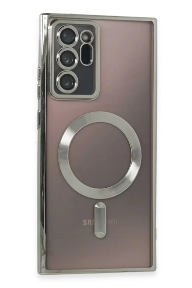 Samsung Galaxy Note 20 Ultra Kılıf Kross Magneticsafe Kapak - Gümüş ürün görseli