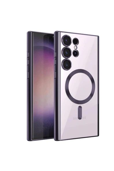Samsung Galaxy S23 Ultra Kılıf Kross Magneticsafe Kapak - Mor ürün görseli