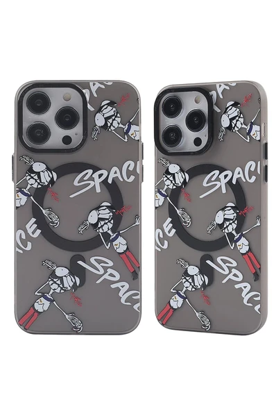 iPhone 13 Pro Kılıf Apollo Magneticsafe Desenli Kapak - Apollo Siyah - 3 ürün görseli