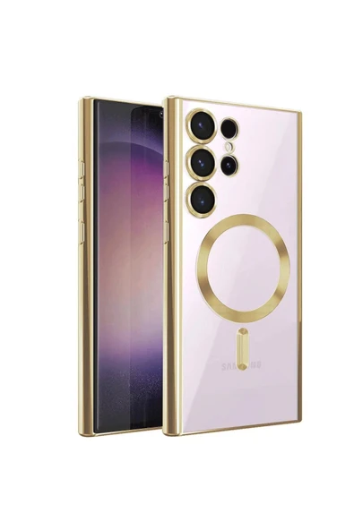 Samsung Galaxy S23 Ultra Kılıf Kross Magneticsafe Kapak - Gold ürün görseli