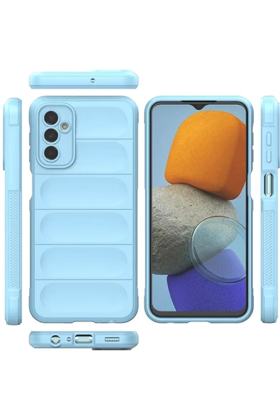 Samsung Galaxy M23 Kılıf Optimum Silikon - Sky Blue - Resim 3