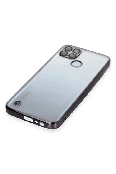 Realme C25Y Kılıf Lensli Silikon - Siyah - Resim 4