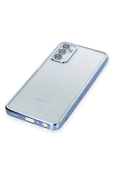 Samsung Galaxy M23 Kılıf Lensli Silikon - Açık Mavi - Resim 4