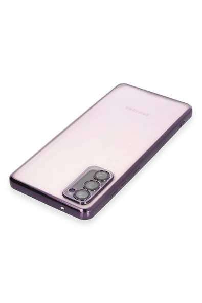 Samsung Galaxy S20 FE Kılıf Lensli Silikon - Mor - Resim 3