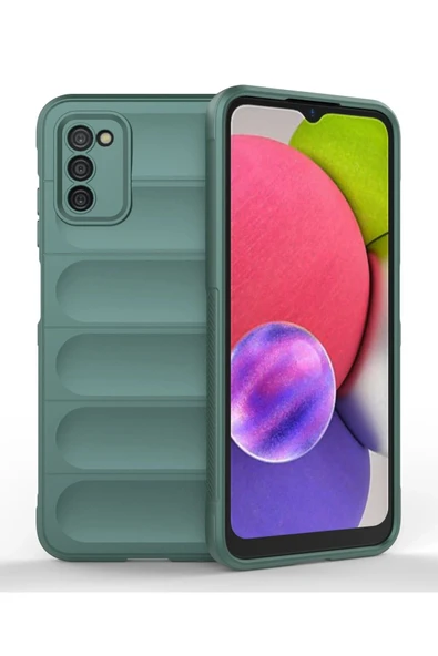 Samsung Galaxy A03S Kılıf Optimum Silikon - Koyu Yeşil ürün görseli