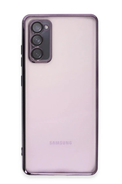 Samsung Galaxy S20 FE Kılıf Lensli Silikon - Mor - Resim 2