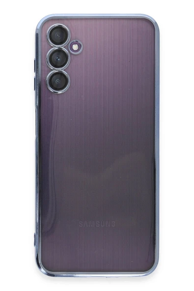 Samsung Galaxy A14 4G Kılıf Lensli Silikon - Açık Mavi - Resim 2