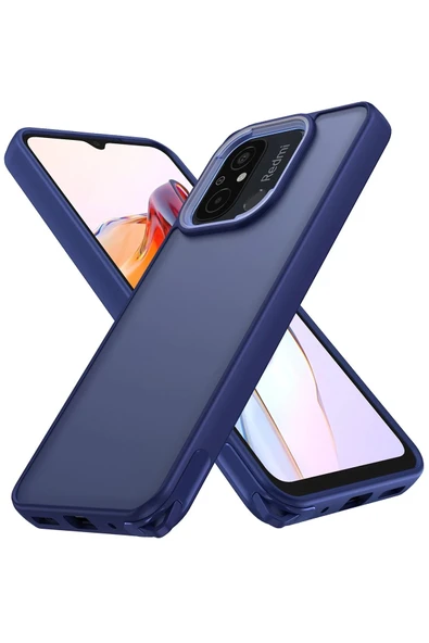 Xiaomi Redmi 12C Kılıf Elegant Kapak - Lacivert ürün görseli