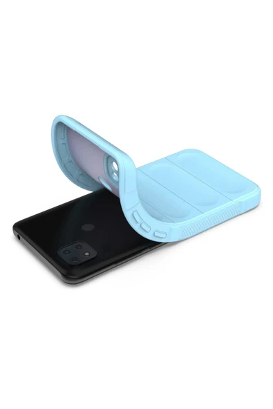 Xiaomi Redmi 9C Kılıf Optimum Silikon - Sky Blue - Resim 4
