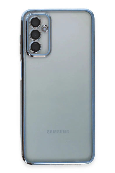 Samsung Galaxy M23 Kılıf Lensli Silikon - Açık Mavi - Resim 2