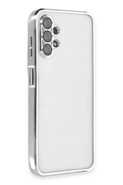 Samsung Galaxy A13 4G Kılıf Lensli Silikon - Gümüş ürün görseli