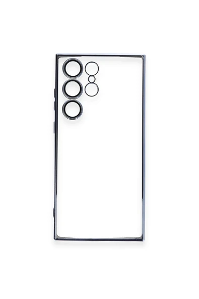 Samsung Galaxy S24 Ultra Kılıf Lensli Silikon - Gold - Resim 3