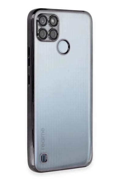 Realme C25Y Kılıf Lensli Silikon - Siyah ürün görseli