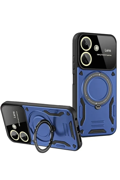 Xiaomi Redmi 13C Kılıf Joy Lens Standlı Kapak - Lacivert ürün görseli
