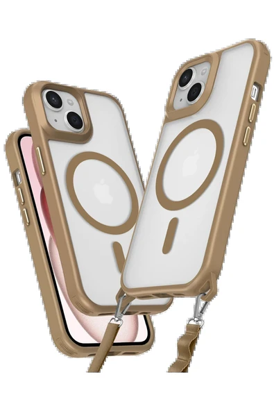 iPhone 15 Kılıf Enka Magsafe Silikon Kılıf - Desert ürün görseli