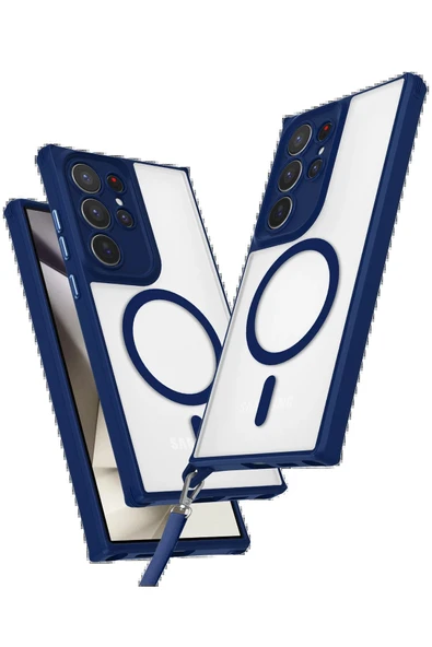 Samsung Galaxy S23 Ultra Kılıf Enka Magsafe Silikon Kılıf - Lacivert ürün görseli