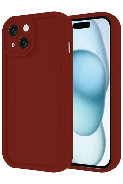 iPhone 14 Kılıf Viera Silikon - Bordo ürün görseli