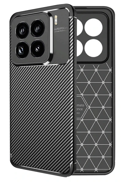 Xiaomi Mi 15 Pro Kılıf Auto Focus Karbon Kapak - Siyah - Resim 3