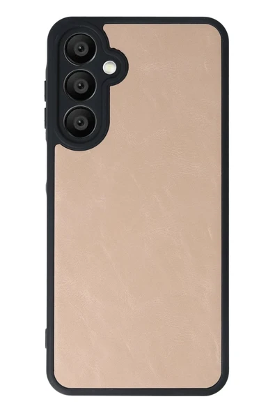 Samsung Galaxy M15 Kılıf Aras Deri Kapak - Pudra - Resim 2