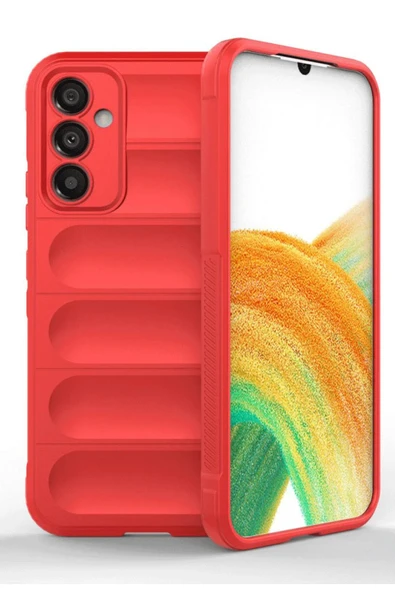 Samsung A36 Kılıf Optimum Silikon - Kırmızı - Resim 2