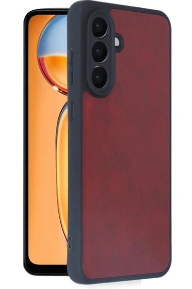 Samsung Galaxy A36 Kılıf Aras Deri Kapak - Bordo - Resim 3