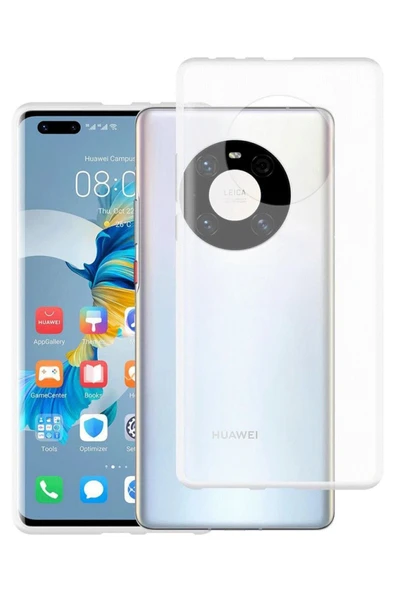Huawei Mate 40 Pro Kılıf Lüx Şeffaf Silikon ürün görseli