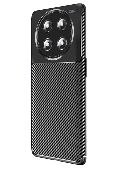 Honor Magic 7 Lite Kılıf Auto Focus Karbon Kapak - Siyah - Resim 3