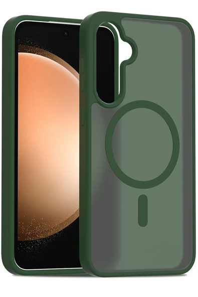 Samsung Galaxy S24 FE Jota Magsafe Kapak - Koyu Yeşil ürün görseli