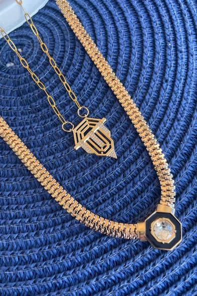 Serenay 2'li Çelik Kolye – Kimler Geldi Kimler Geçti -Lisinya - Resim 3