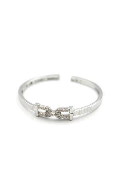 LitaeTrend Taşlı Vip Bilezik - Gümüş ürün görseli