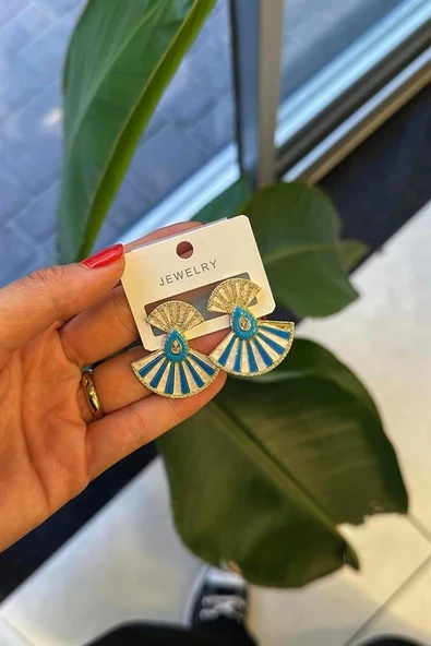 LitaeTrend Yelpaze Küpe - Altın ürün görseli 1