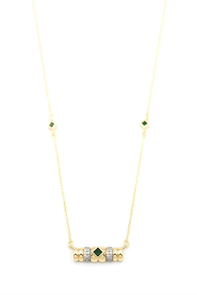 LitaeTrend Taşlı Kolye - Yeşil ürün görseli 1