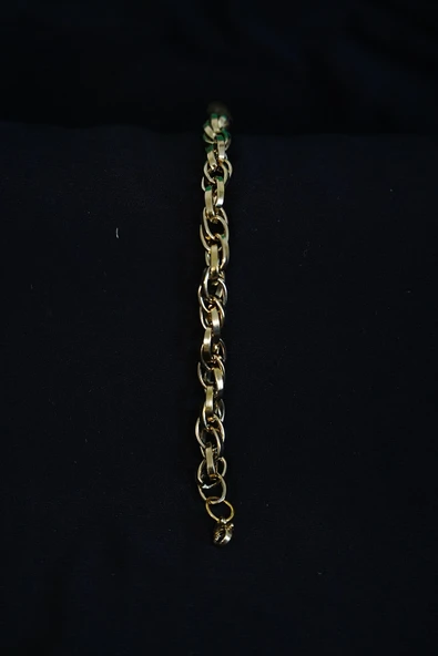 Çelik Halat Bileklik İç İçe Geçmeli Model Kararmaz - 1