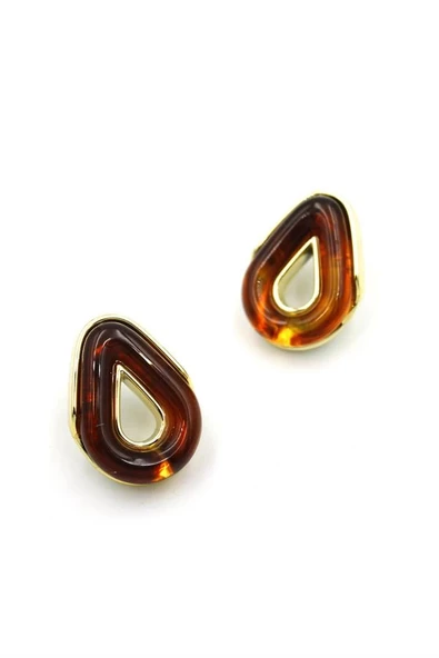 LitaeTrend Damla Küpe - Kahverengi ürün görseli 1