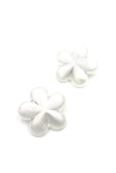 LitaeTrend Metal Çiçek Küpe - Gümüş - Resim 2