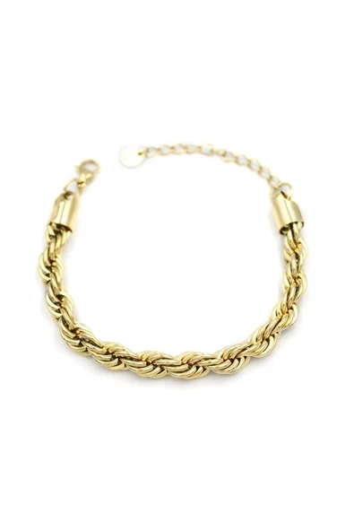 LitaeTrend Burgu Zincir Bileklik - 5mm - Altın ürün görseli 1