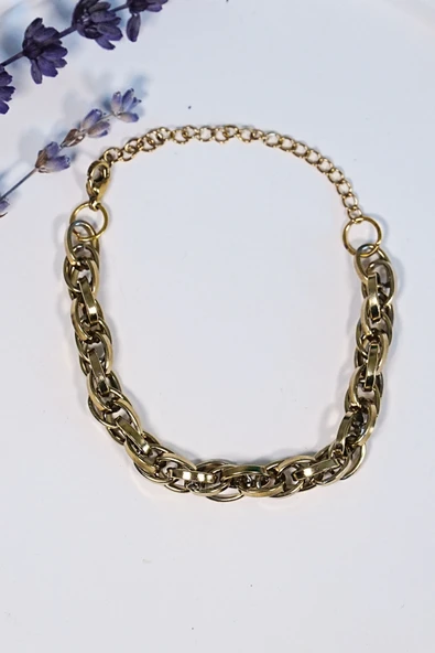 Çelik Halat Bileklik İç İçe Geçmeli Model Kararmaz - Resim 2