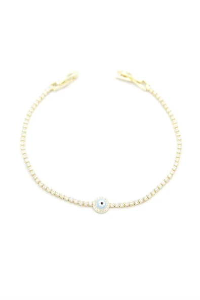 LitaeTrend Mineli Göz Taşlı Bileklik - Altın ürün görseli 1