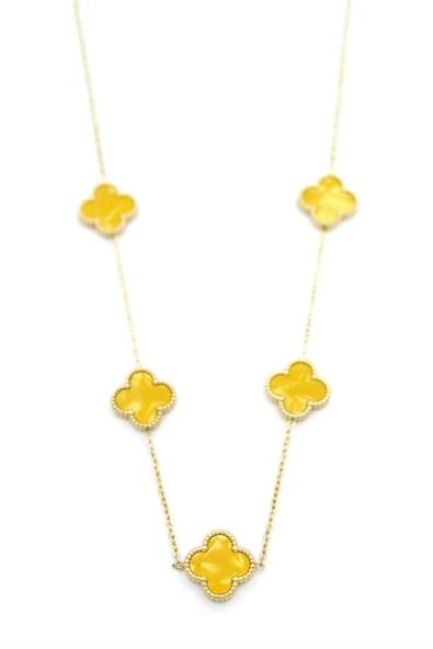 LitaeTrend VC Yonca Kolye - Sarı - Resim 2