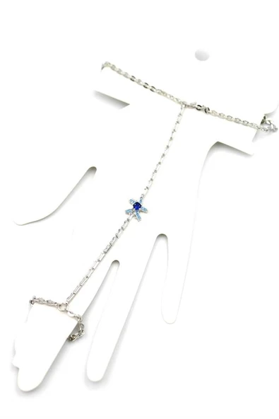 LitaeTrend Taşlı Yıldız Şahmeran - Gümüş ürün görseli 1