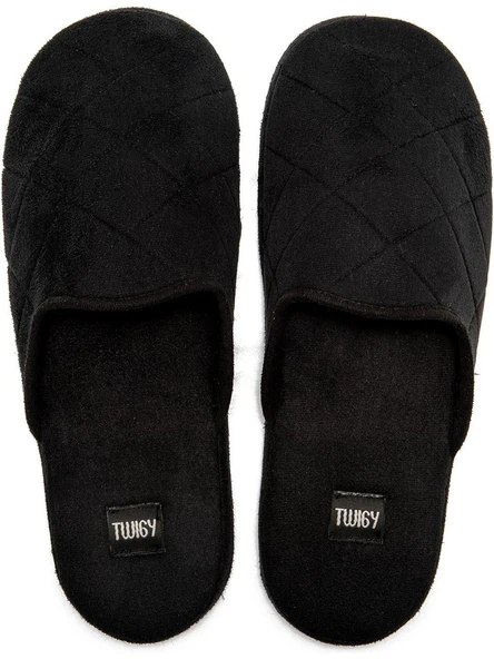 TWIGY TW BAKO SİYAH ERKEK SESSİZ TABAN EV TERLİK 41/46 - Resim 3