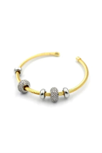 LitaeTrend Taşlı Bilezik - Altın - Resim 2